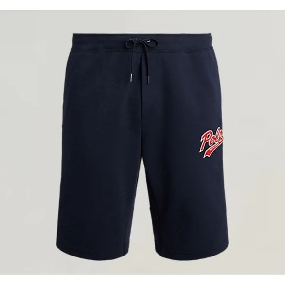 NWT POLO Ralph Lauren Navy Logo Double-Knit 12" Inseam Shorts Multi PonyXXL T - Picture 1 of 13